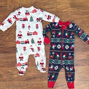 Christmas baby outfit bundle- Carters and Hanna Andersson - 6 months